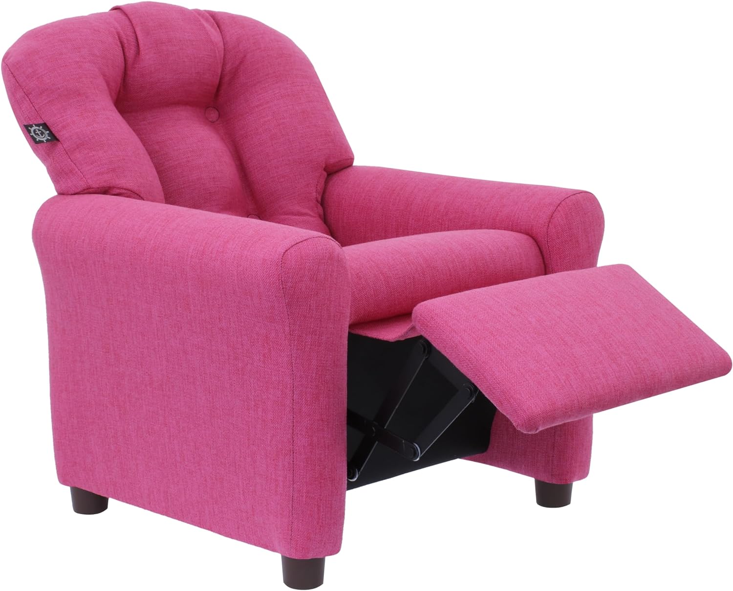 The Crew Furniture Traditional Kids Recliner, Toddler Ages 1-5 Years, Home Décor Polyester Linen, Magenta - Image 4